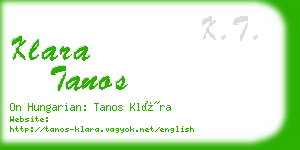 klara tanos business card